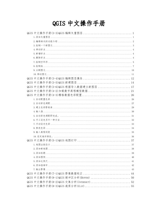 QGIS中文操作手册范本