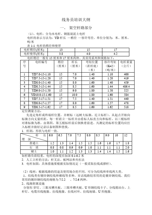 线务员基本知识
