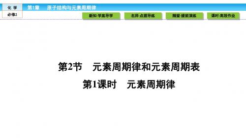 《金版新学案》2018-2019学年高中化学(鲁科版)必修2课件：第一章 原子结构与元素周期律 1.2.1