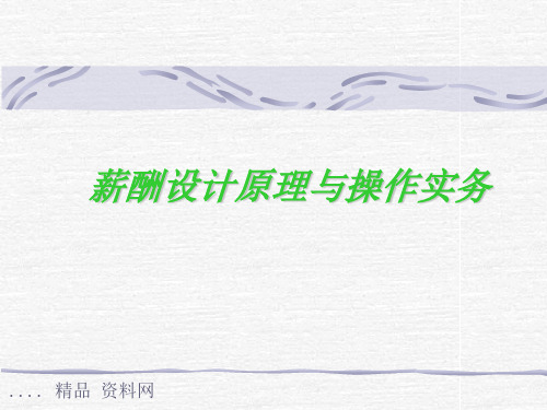 薪酬设计操作与实务原理教材(ppt 236页)