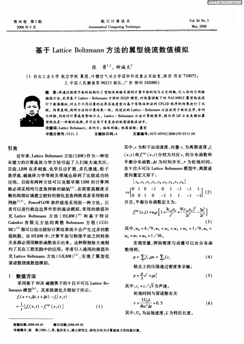基于Lattice Bohzmann方法的翼型绕流数值模拟
