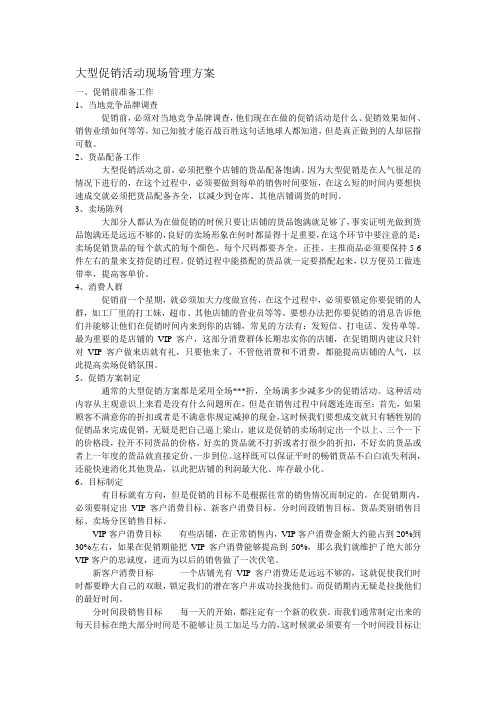 大型促销活动现场管理方案