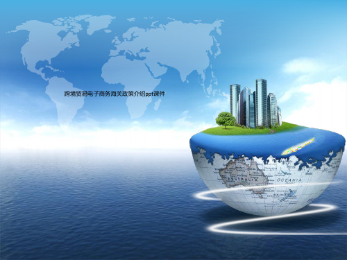 跨境贸易电子商务海关政策介绍ppt课件