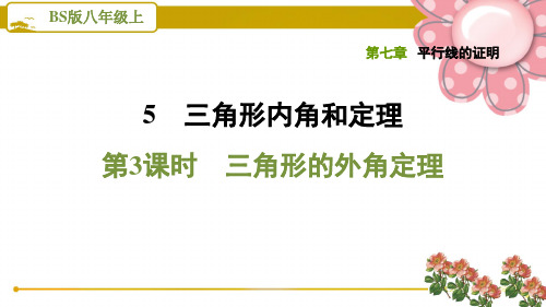 北师版八年级数学上册7.5.3三角形的外角定理