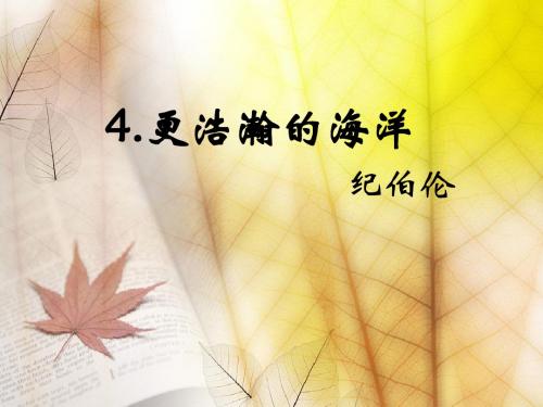 语文版九年级语文下册第4课《更浩瀚的海洋》优秀课件