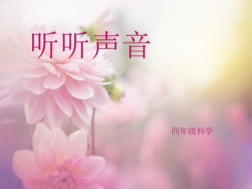 四年级上册科学课件-3.1听听声音 教科版(共12张PPT)