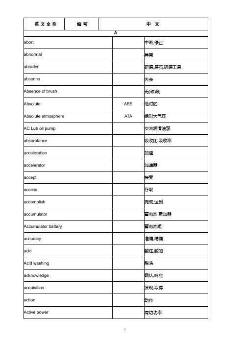 发电厂专业英语词汇(1715个)