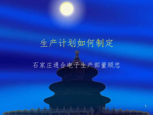 生产计划如何制定参考PPT