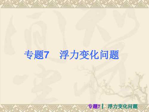 浮力变化