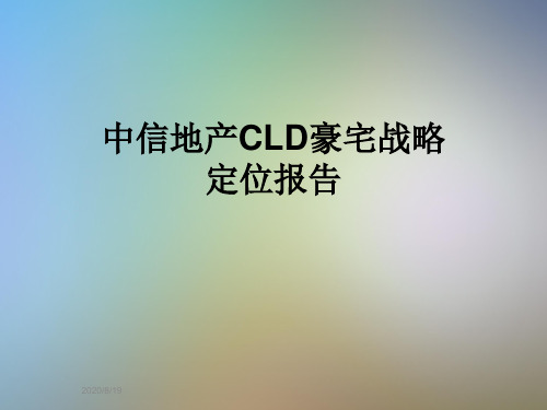 中信地产CLD豪宅战略定位报告