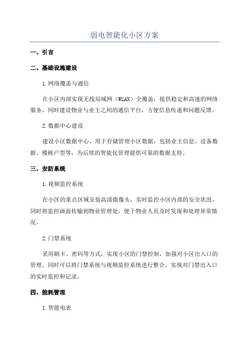弱电智能化小区方案
