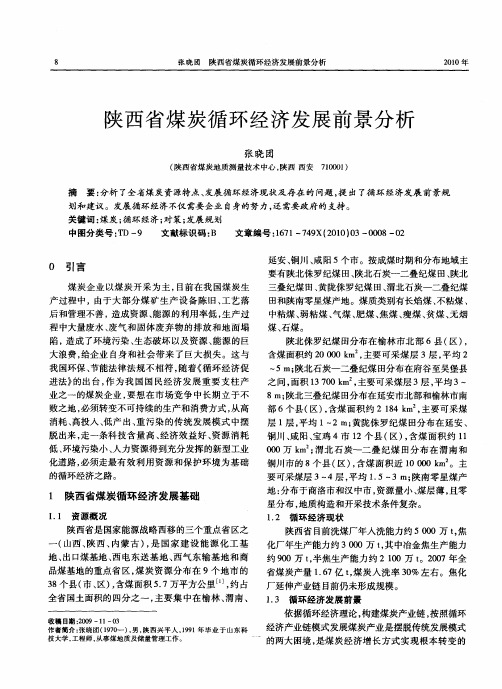 陕西省煤炭循环经济发展前景分析