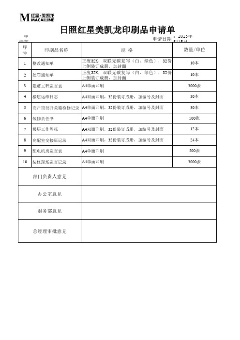 印刷品申请报告2.13