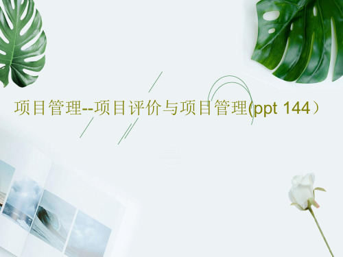 项目管理--项目评价与项目管理(ppt 144)共146页文档