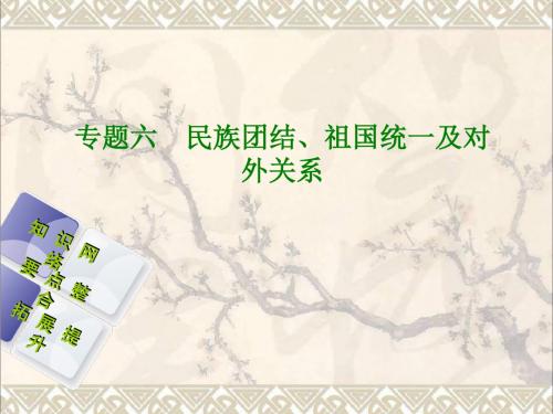 2018年中考历史复习方案专题突破篇专题六民族团结、祖国统一及对外关系课件岳麓版