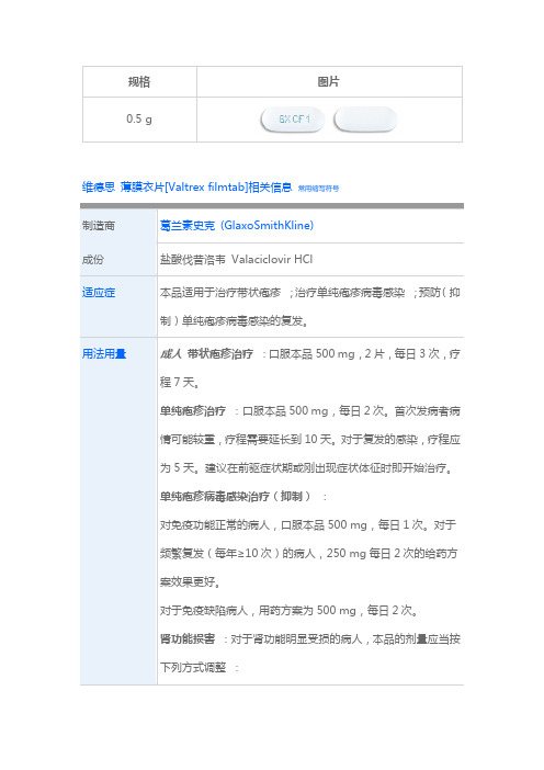 伐昔洛韦片-维德思