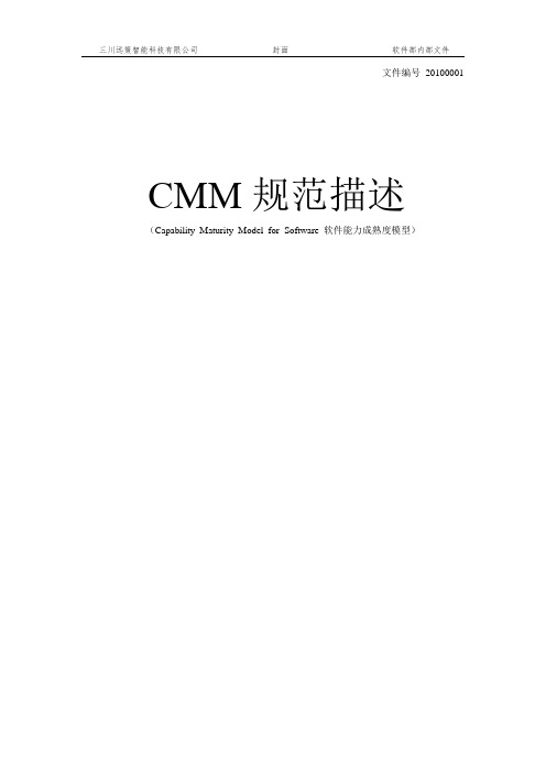 CMM规范文档(可编辑修改word版)