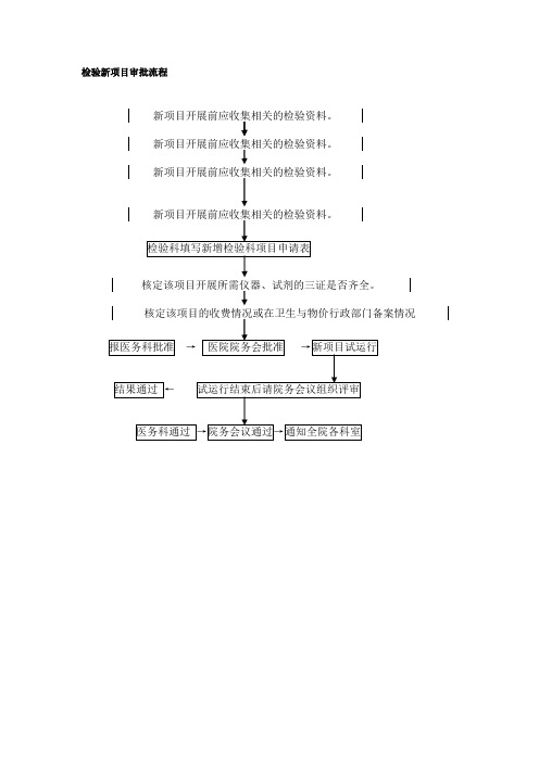 检验新项目审批流程