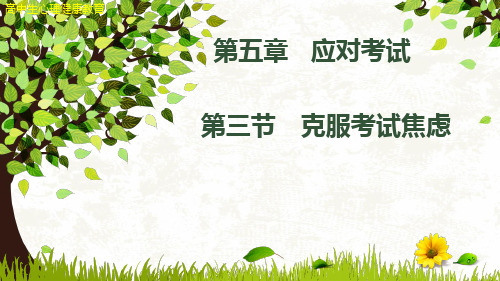 高中生心理健康教育-第五章 第三节 克服考试焦虑演示课件