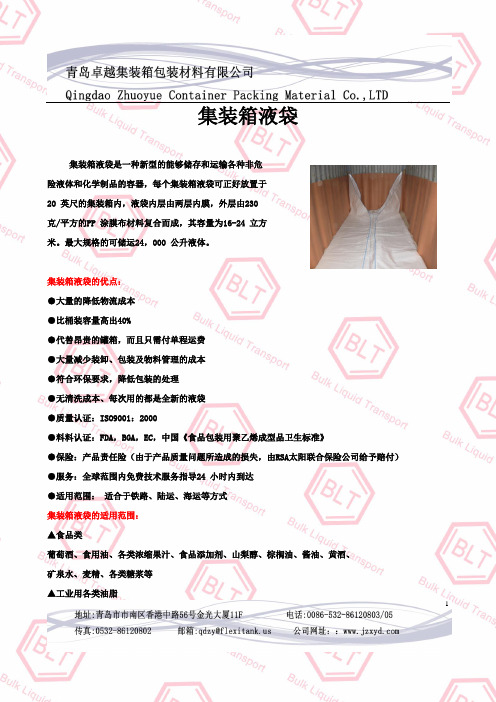 集装箱液袋