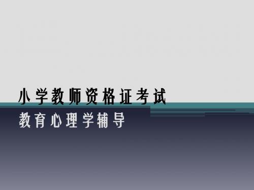 2 第二章  小学生的心理发展与教育