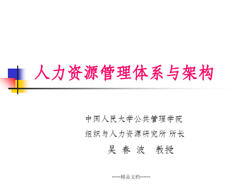人力资源管理体系与架构——华为