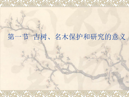 第七章  古树、名木的养护管理