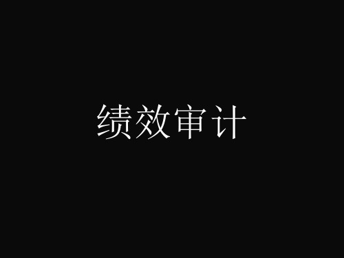 绩效审计罗姆摩根版