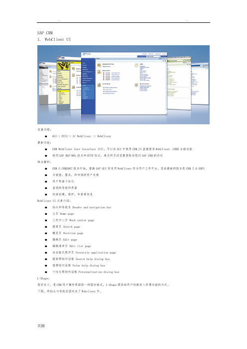 SAPCRM基础培训教材