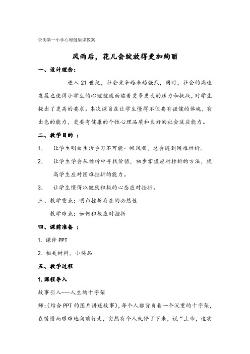 风雨后,花儿会绽放得更加美丽