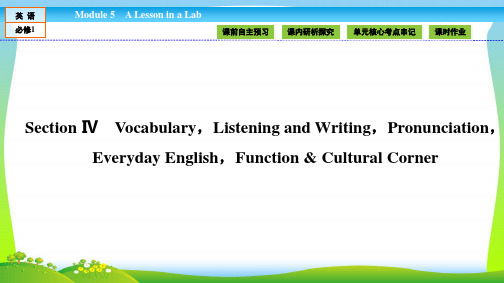 高中(外研版)英语必修1课件：Module 5 A Lesson in a Lab5.4