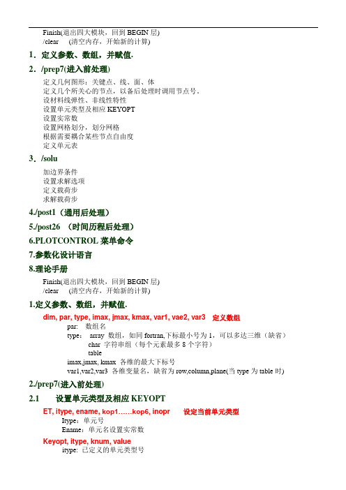 ANSYS命令流使用方法(中文)修改