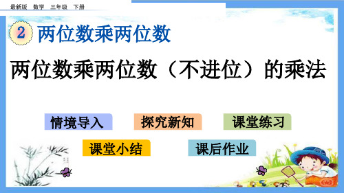 最新小学三年级数学下册《第2单元  两位数乘两位数【全单元】》精品PPT优质冀教版课件