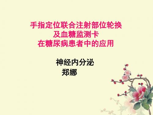 医学-小讲课手指联合注射部位轮换在糖尿病患者中的应用ppt课件