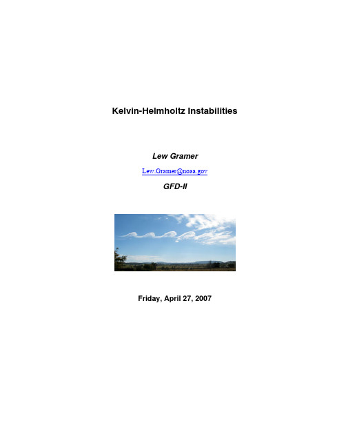 Kelvin-Helmholtz Instabilities