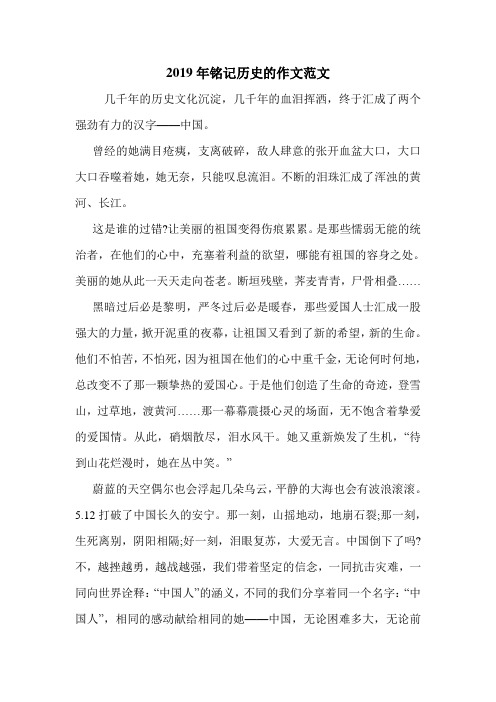 2019年铭记历史的作文范文.doc