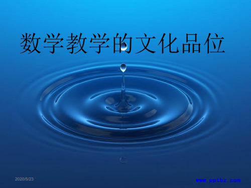 数学教学的文化品位