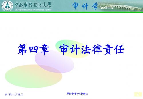 第四章 审计法律责任