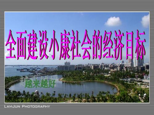 全面建设小康社会的经济目标[1]