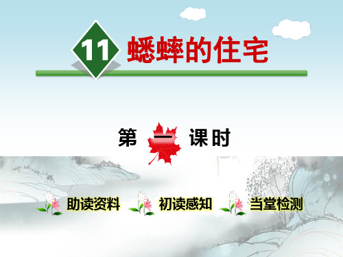 《蟋蟀的住宅》第一课时PPT演示课件