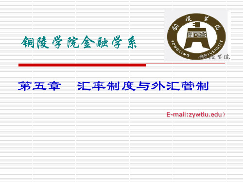第五章 汇率制度与外汇管制