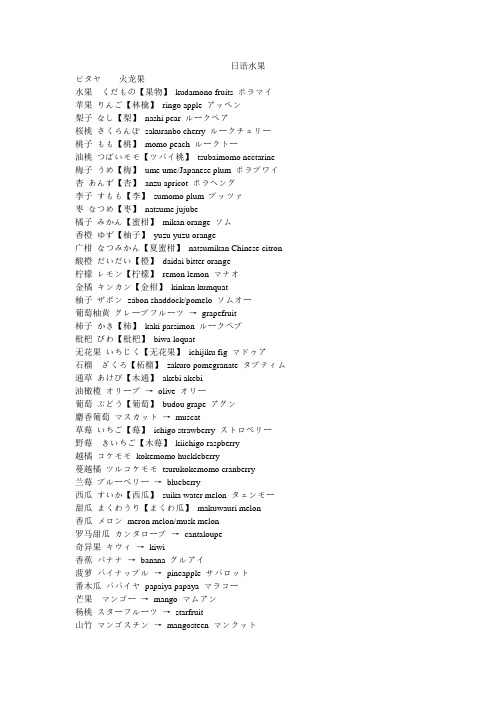 日语水果