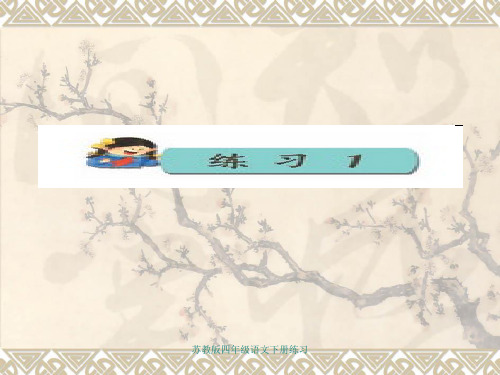 苏教版四年级语文下册练习