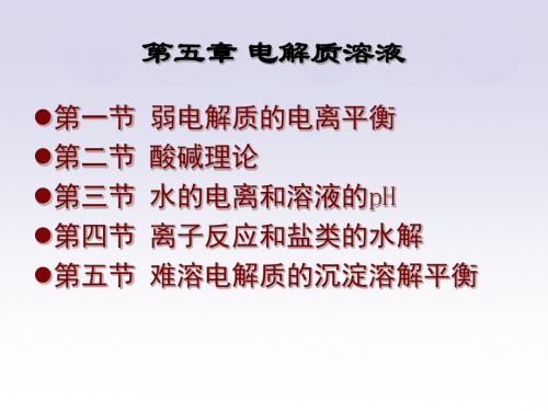 第五章 电解质溶液  无机化学(第二版 郭小仪)