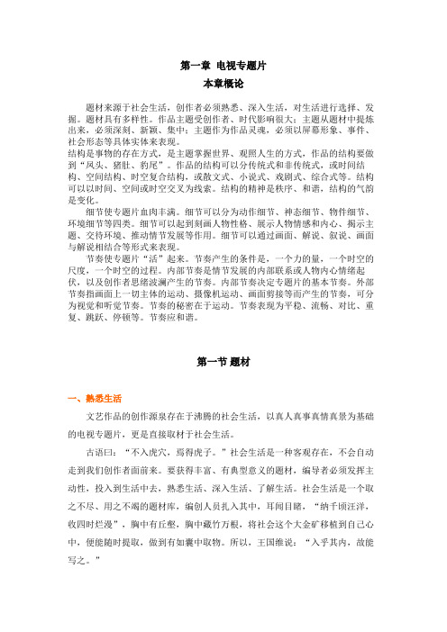 第一章 电视专题片