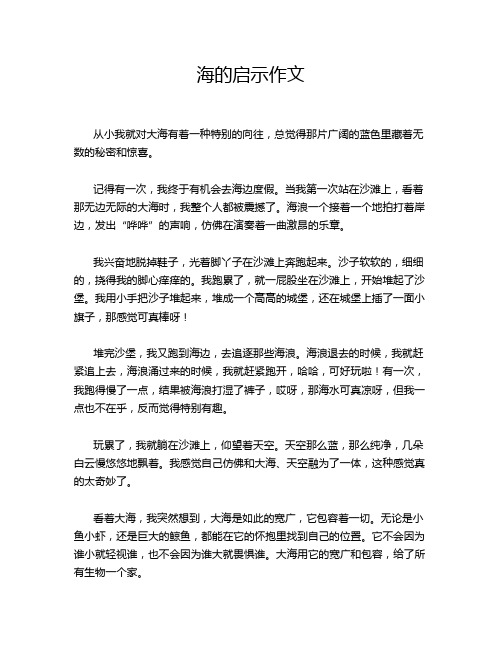 海的启示作文