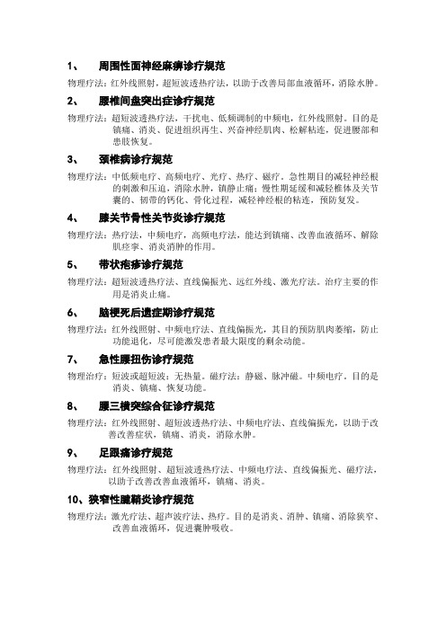 诊疗规范
