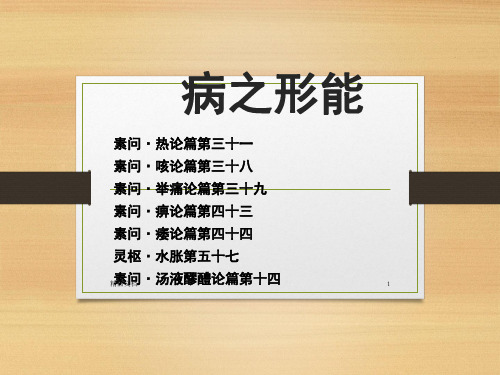 病之形能ppt课件