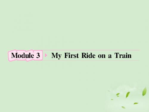 2012高考英语 Module3《My First Ride on a Train》知识与要点课件 外研版必修1