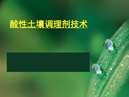 土壤调理